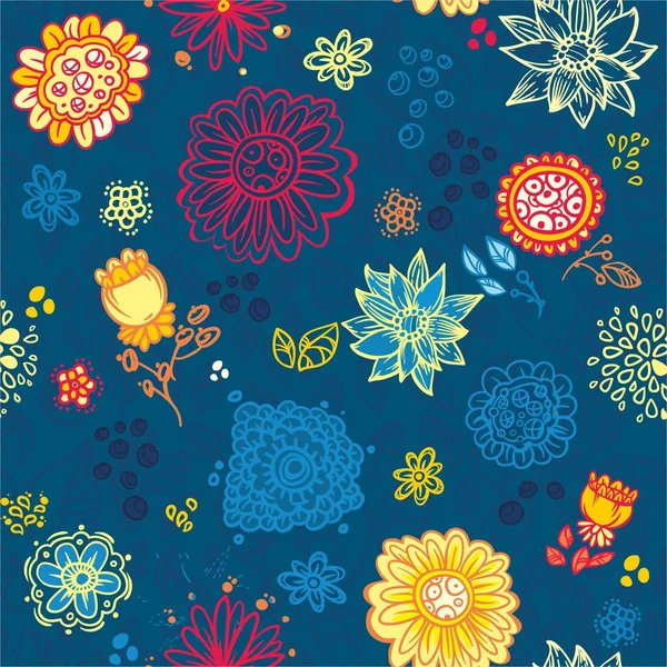 Répétition du fond floral — Image vectorielle
