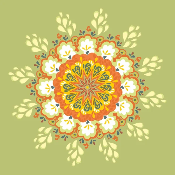 Illustration vectorielle. Beau motif floral en dentelle — Image vectorielle