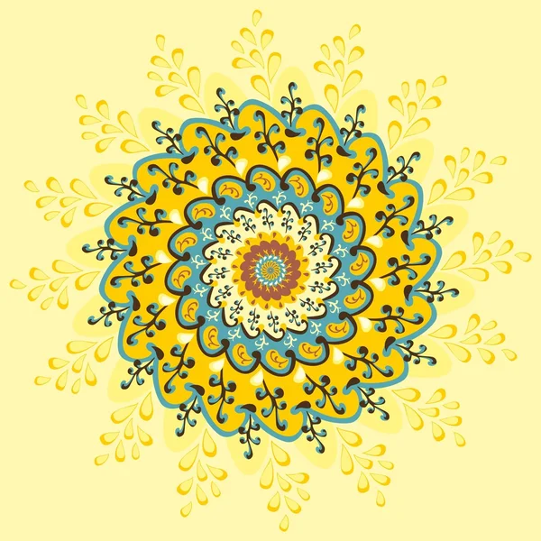 Vektor illustration. vacker blommig spetsmönster — Stock vektor
