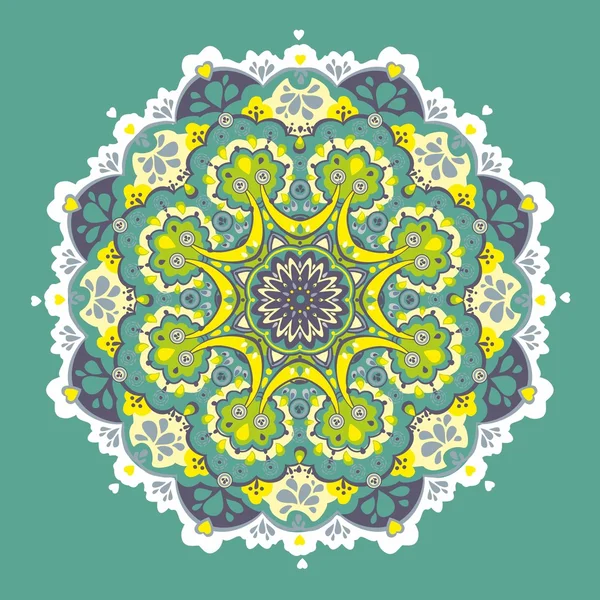 벡터 일러스트입니다. 아름 다운 꽃 레이스 패턴 — 스톡 벡터