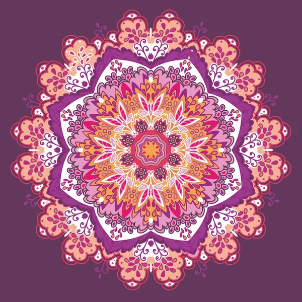 Ilustración vectorial. Hermoso patrón de encaje floral — Vector de stock