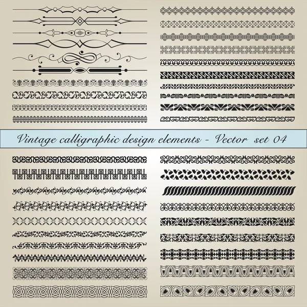 Elementi di design calligrafico vintage — Vettoriale Stock
