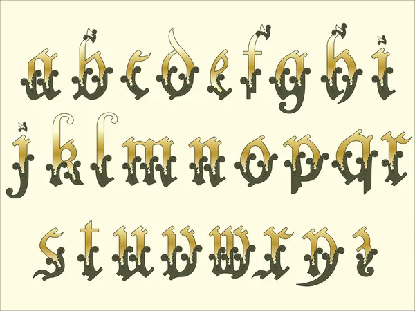 Medieval alphabet — Stock Vector