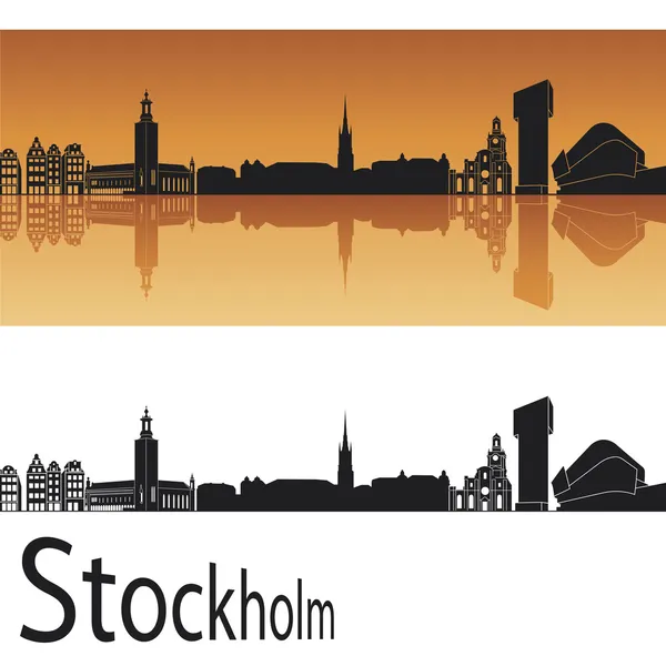 Skyline van Stockholm — Stockvector