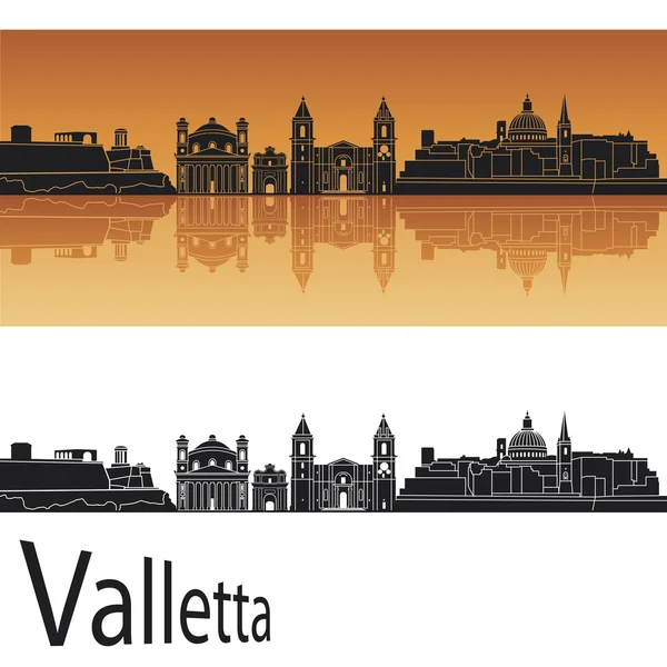 Linha do horizonte de Valletta — Vetor de Stock