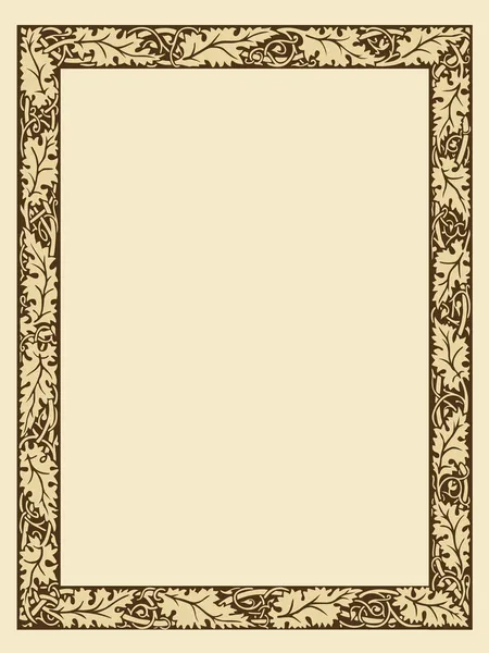 Vintage photo frame with ornamental borders — Stock Vector
