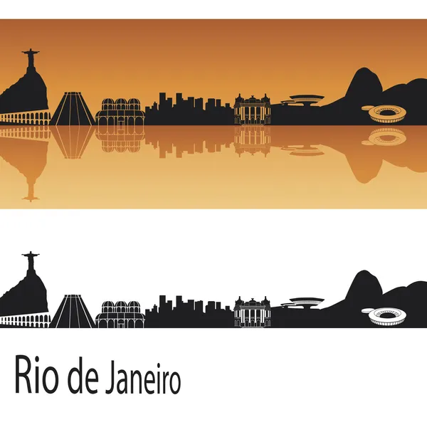 Skyline di Rio de janeiro — Vettoriale Stock