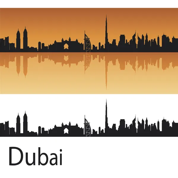 Dubai şehir silüetinin — Stok Vektör