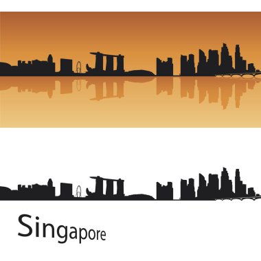 Singapore skyline clipart