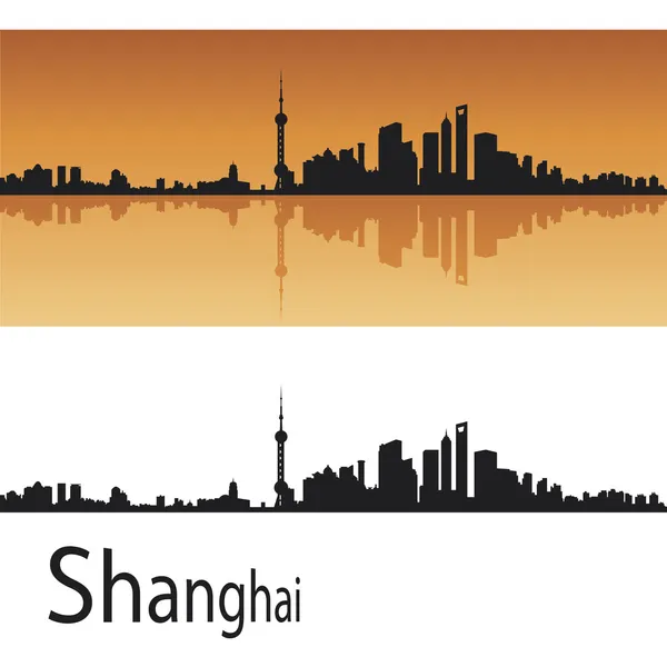O horizonte de Xangai — Vetor de Stock