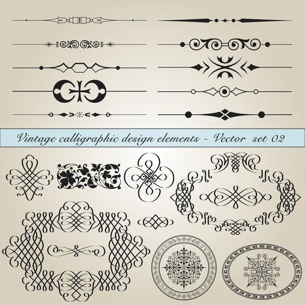 stock vector Vintage calligraphic design elements