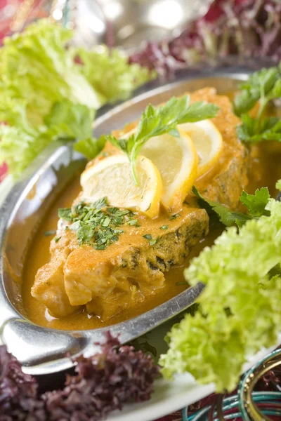 Curry peixe indiano — Fotografia de Stock