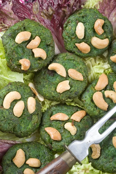 Indian green meatballs, Hara Kebab. — Stock Photo, Image