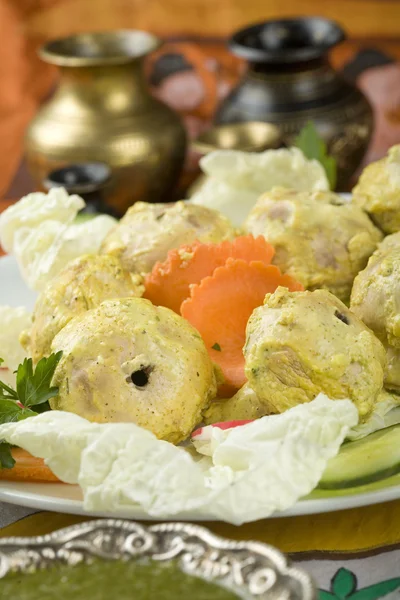 Indian food, Malai Mushroom Tikka — Stock Photo, Image