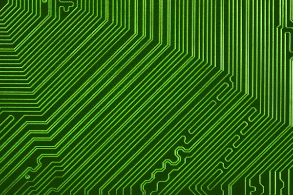 Circuito elettronico verde — Foto Stock