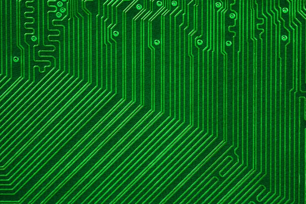 Green electronic circuit board — Stock Photo, Image
