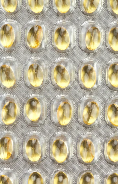 Blase aus gelben Pillen — Stockfoto