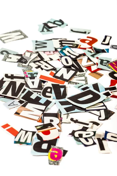 Scattered cut out letters — Stock Photo, Image
