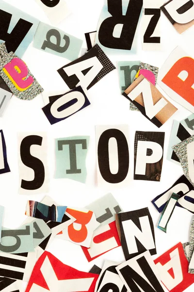Stop inscription — Stock Photo, Image