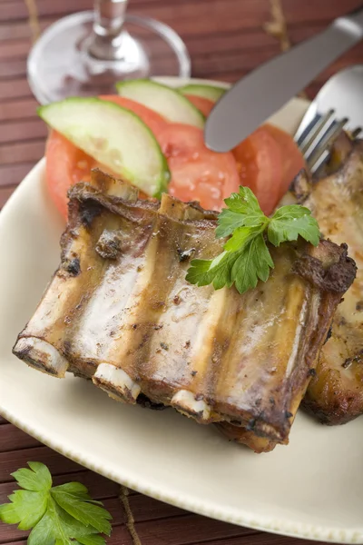 Roast pork ribs — Stock Photo, Image