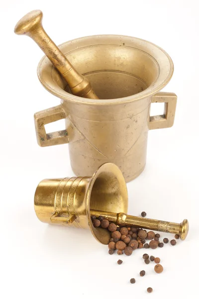 Mortars with spices — Stock Photo, Image