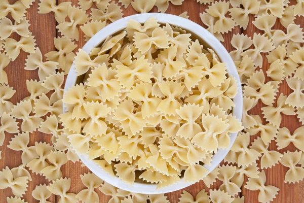 Uncooked pasta top view — Stock Photo, Image