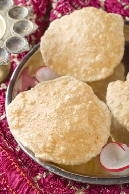 Indian Breakfast, Puri. clipart