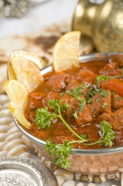 Indian food, Shahi Rogan Josh, lamb clipart