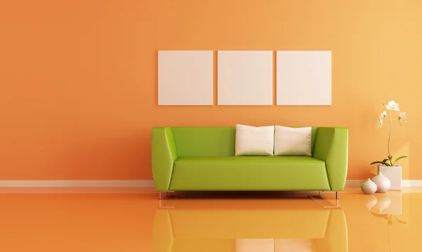 Orangefarbener Raum — Stockfoto