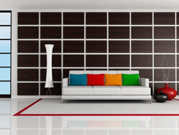 Sala de estar moderna brilhante — Fotografia de Stock