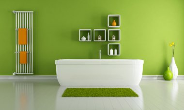 Yeşil modern banyo