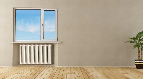 Empty room with closed window — Stock Photo, Image