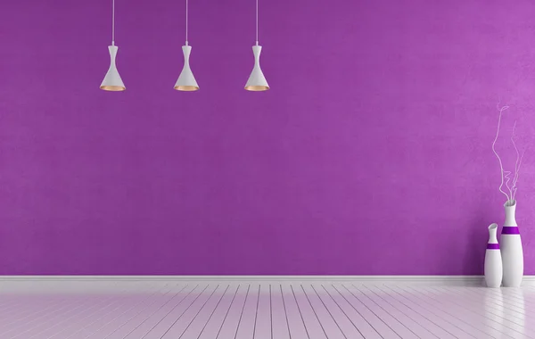 Pusty pokój purpurowy — Zdjęcie stockowe