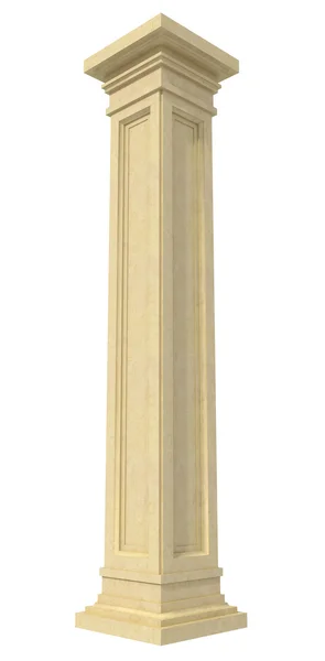 Прямоугольная каменная колонна — стоковое фото