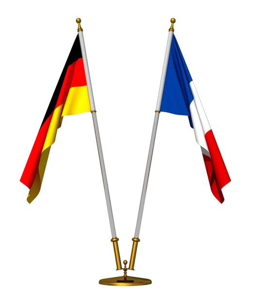 Banderas de Alemania y Francia — Foto de Stock