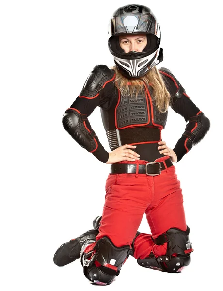 Dziewczyna - motocyklista Zdjęcie Stockowe