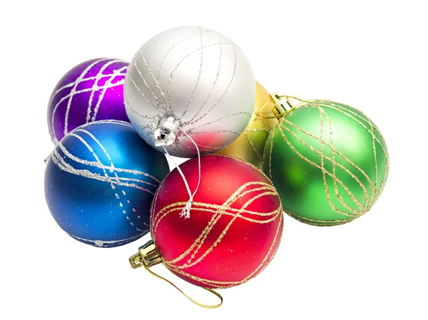 Разноцветные рождественские шары — стоковое фото
