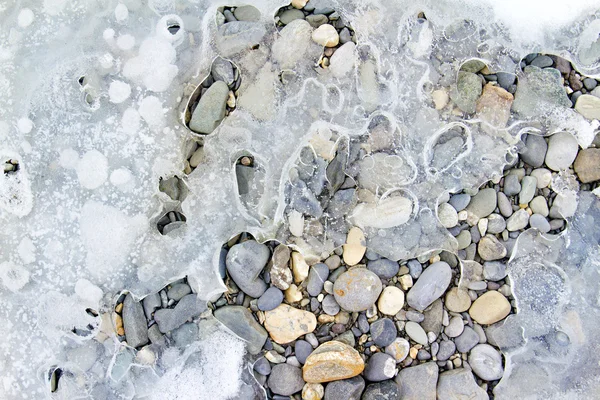 Colored stones and ice — Stock Photo, Image