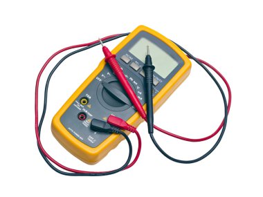 Digital yellow multimeter clipart