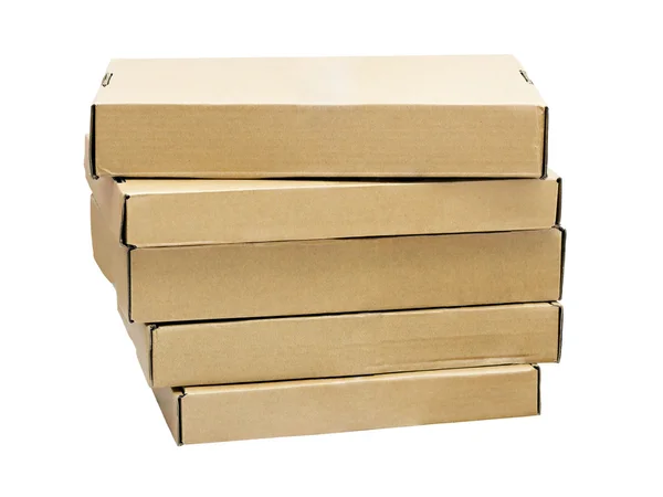 Uma pilha de caixas de papelão plano — Fotografia de Stock