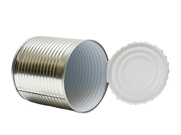 Open an empty tin can — Stock Photo, Image