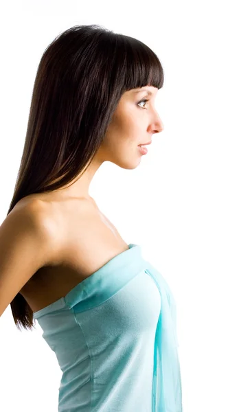 Portrait of a young girl in profile — Stock Photo, Image