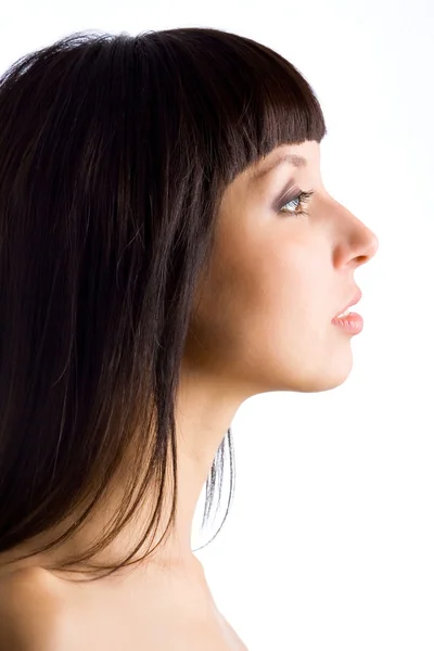 Portrait of a young girl in profile — Stock Photo, Image