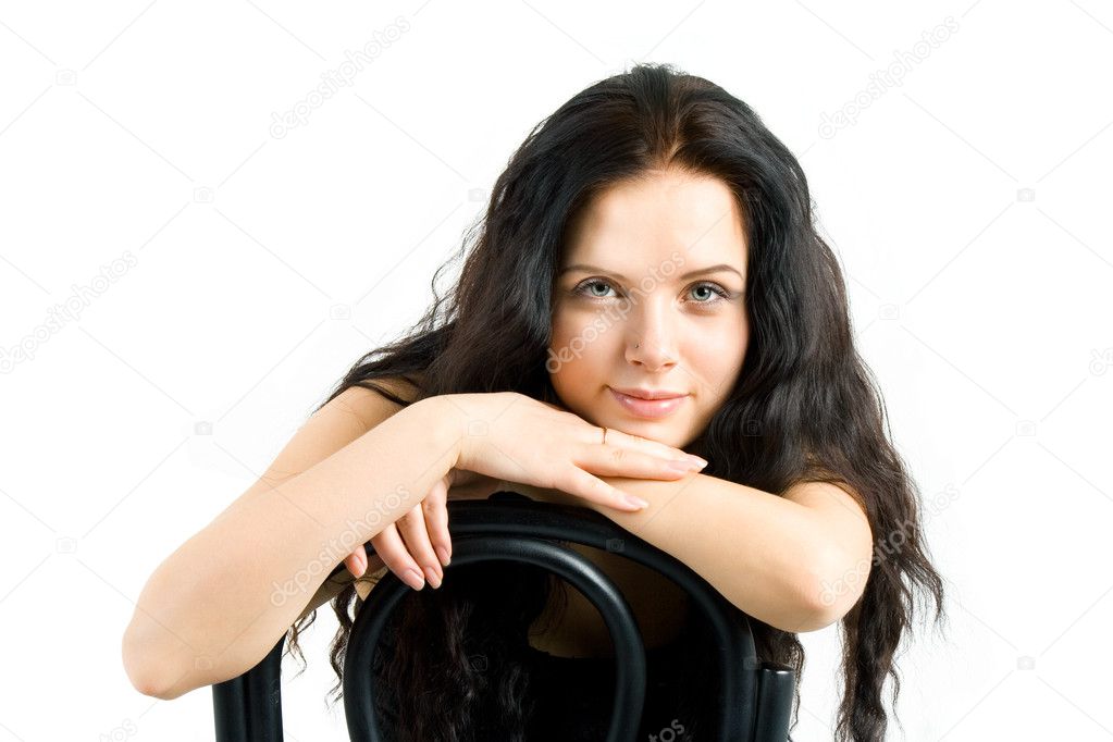 Sexy woman on the chair