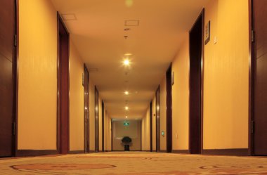 Hotel corridor clipart