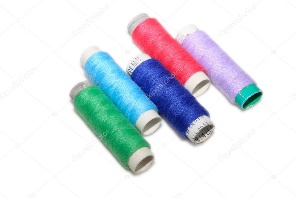 Color thread spool