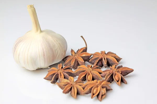 Aniseed and garlic — Stock Photo, Image