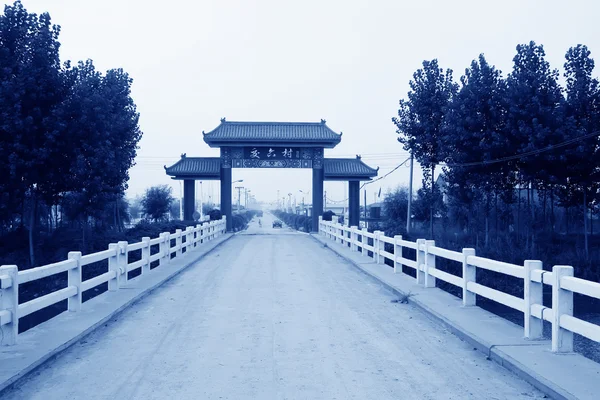 Antiguo paisaje arquitectónico tradicional chino — Foto de Stock