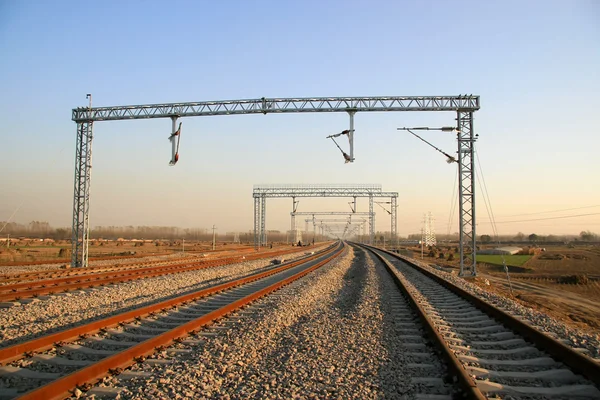 Tętnicy transportu kolejowego w północnej części Chin — Zdjęcie stockowe