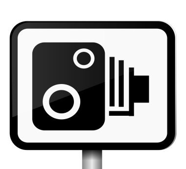 Speed camera sign. clipart